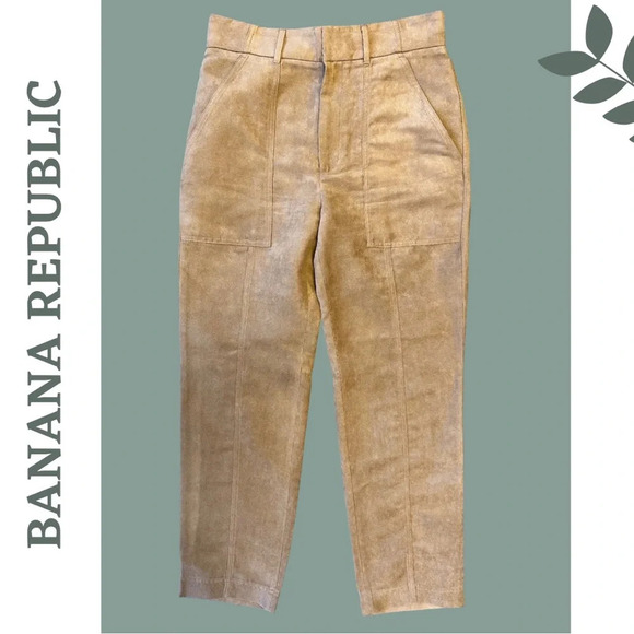 Banana Republic Women's Vegan
Suede Briwn Straight Leg Pant Brown
Size 6 - Picture 3 of 7